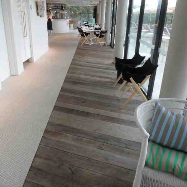 Pre aged grey sawn wirebrushed flooring