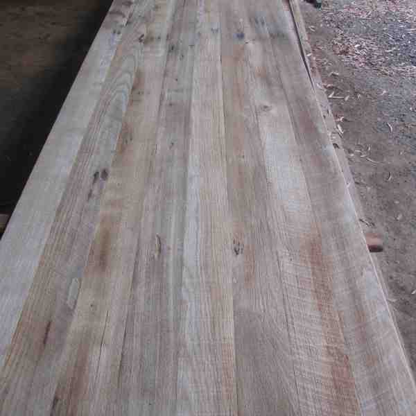 Pre aged grey sawn wirebrushed bench top