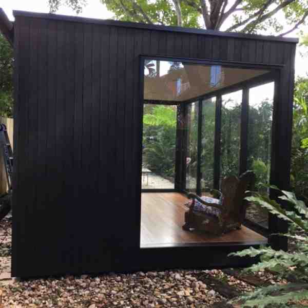 Charred timber cladding