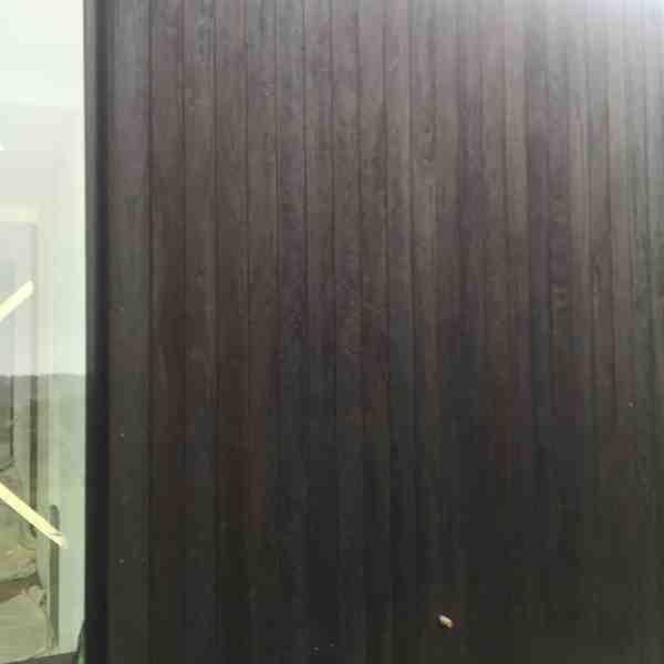 Charred timber cladding