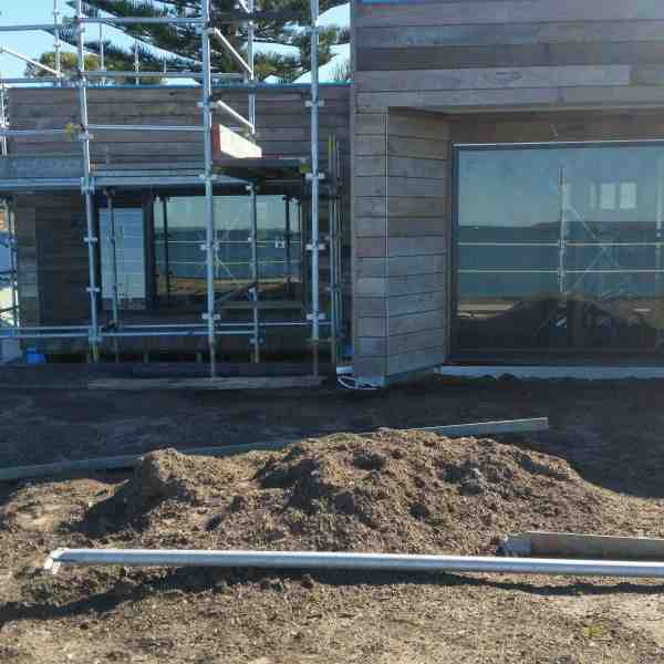 Pre aged grey sawn wirebrushed cladding