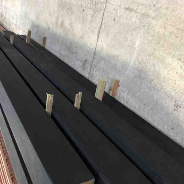 Charred wirebrush and cutek timber posts