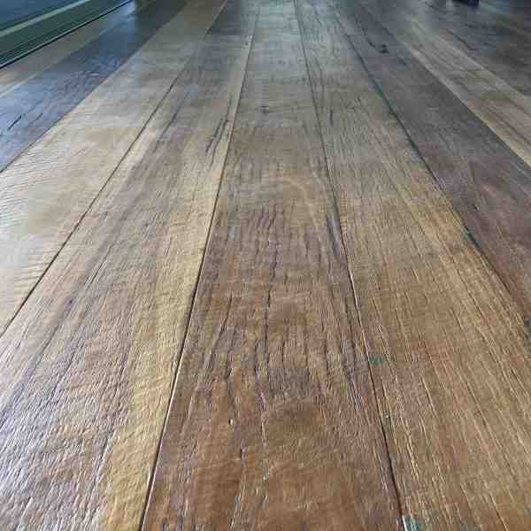 Sawn wirebrushed Spotted gum flooring