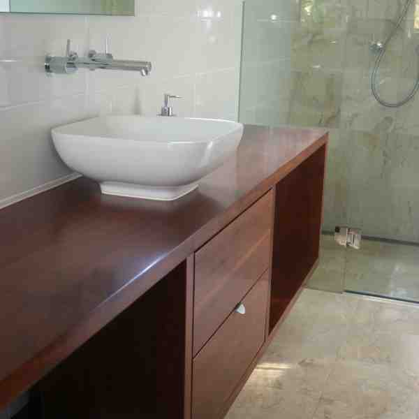 Jarrah floating vanity