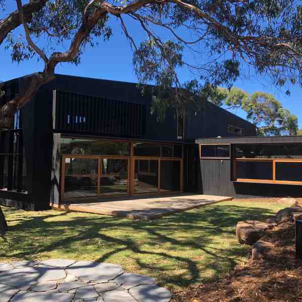 Charred timber cladding