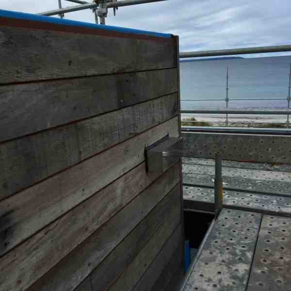 Pre aged grey horizontal cladding
