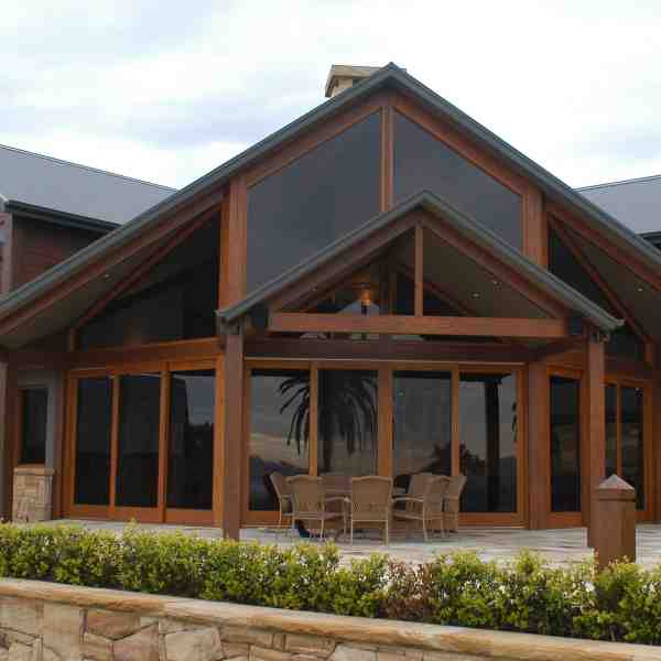 machined timber posts and trusses