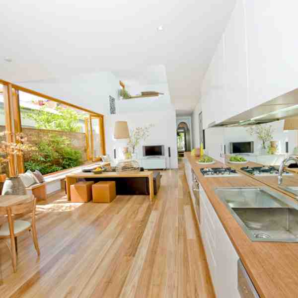 Blackbutt long benchtop