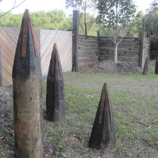 recycled timber gate, fence and wharf spikes