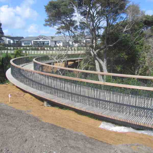 Bluegum timber tread battens and handrails