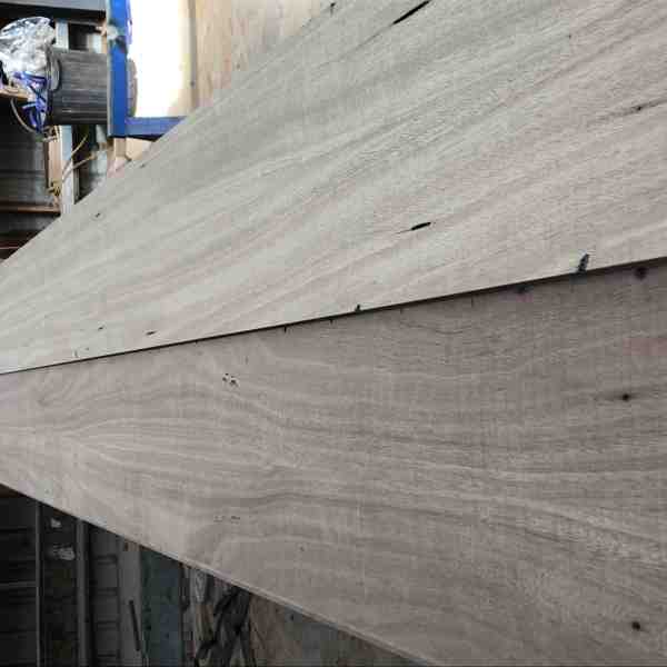 Bookmatched laminated blackbutt floorboards