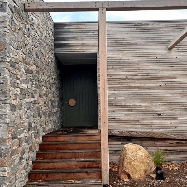 external pre-aged grey cladding
