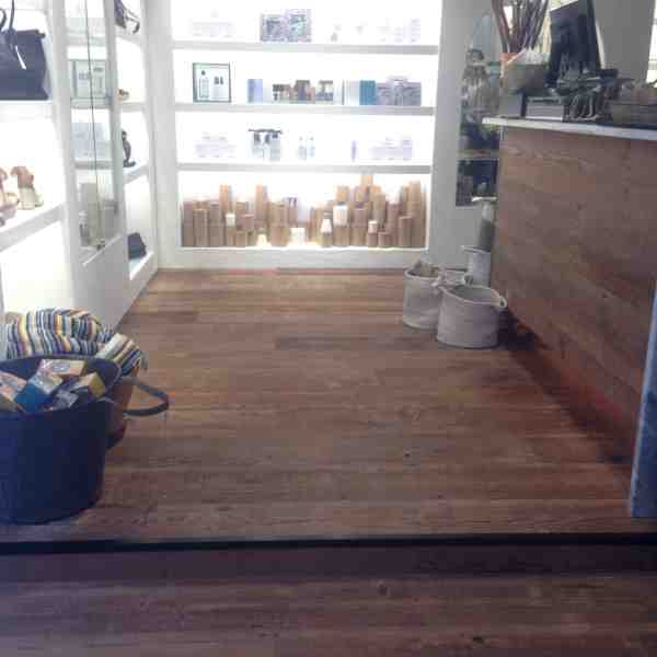 antiqued Douglas Fir flooring