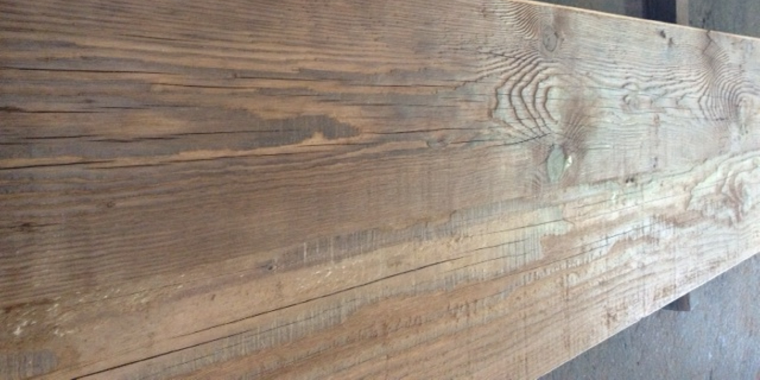 antiqued Douglas Fir flooring