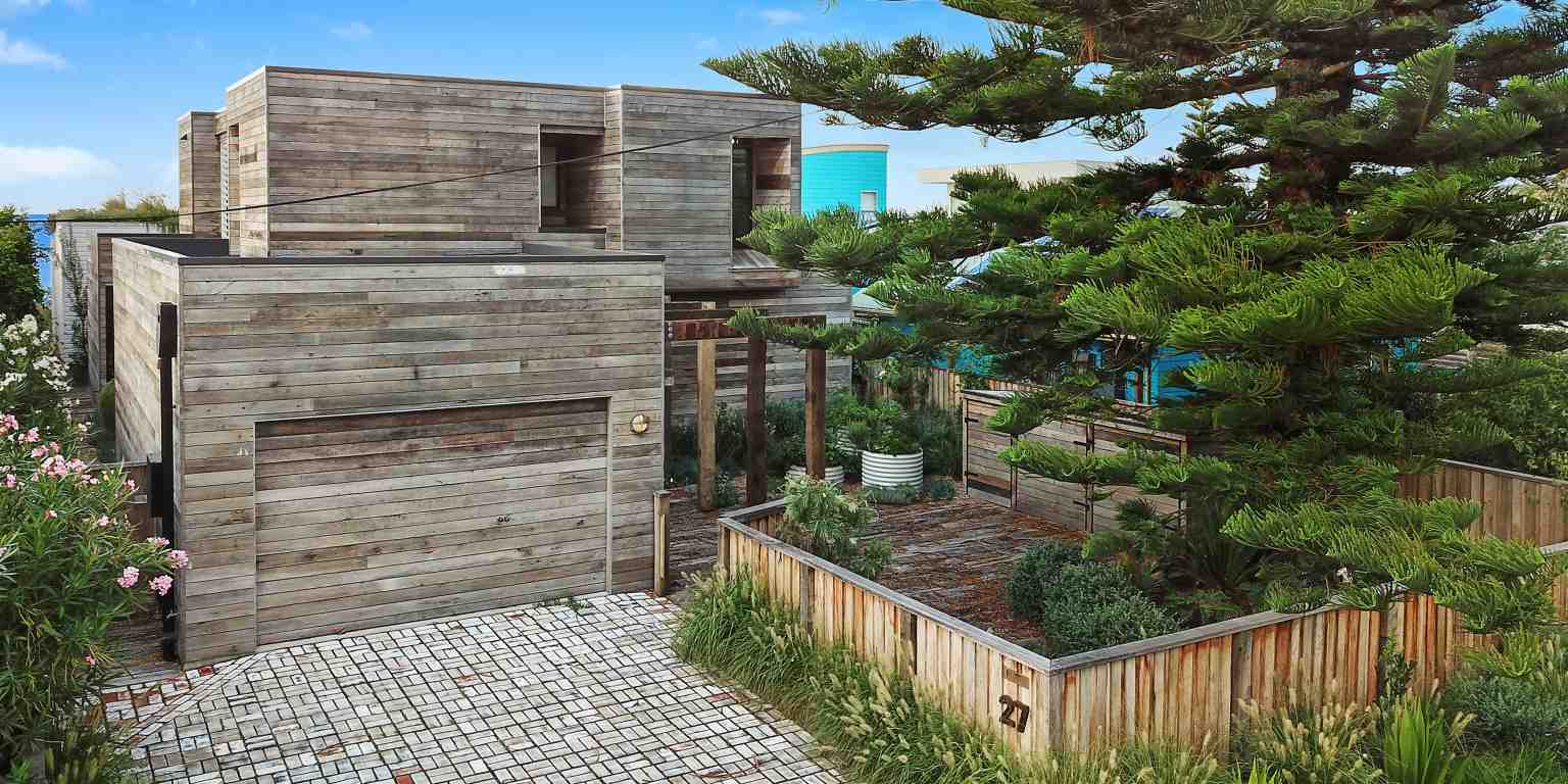 Pre aged grey cladding